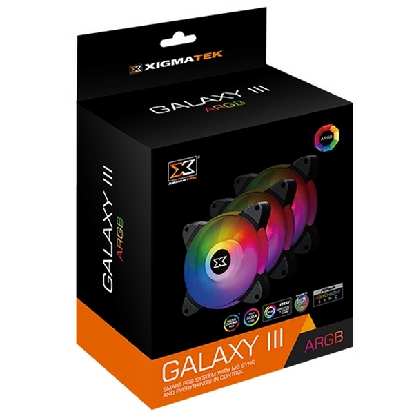 Galaxy III Essential 3 Fan ARGB - Golden Byte Center