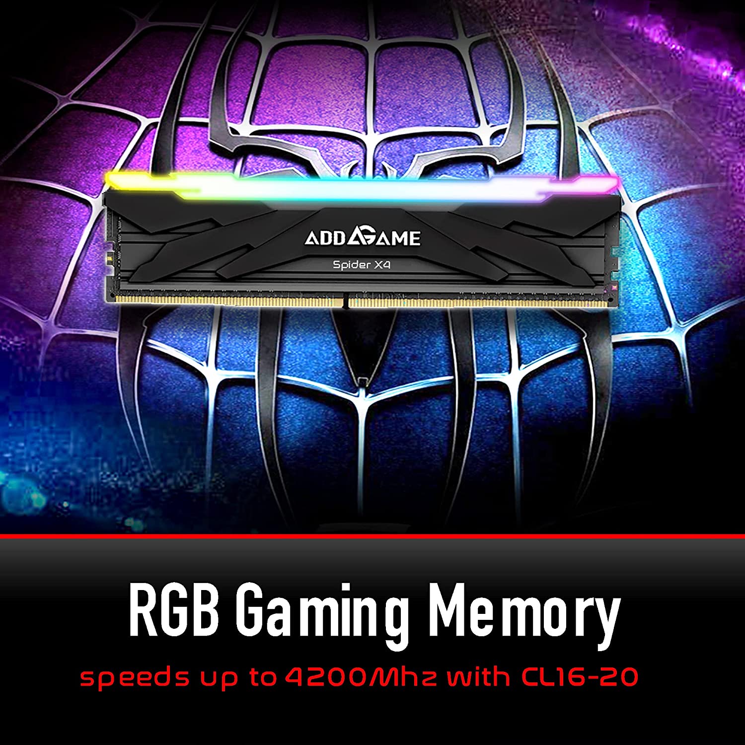 Addlink AddGame Spider X4 RGB 16GB 2×8 DDR4 3600MHz