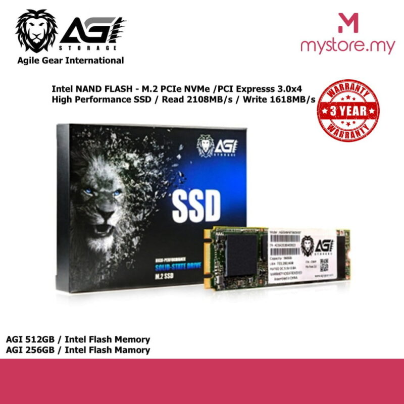 M.2 NVMe 256GB AGI (3 years warranty) - Image 3