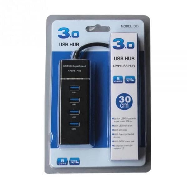 4 Port USB 3.0 Hub Super Speed 5 Gbps