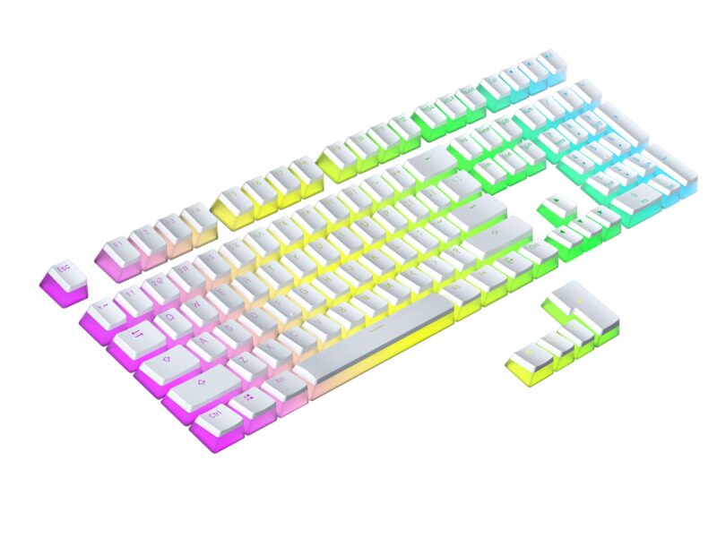 Universal White keyboard Double -layer translucent PBT keycap (104 key) - Image 2