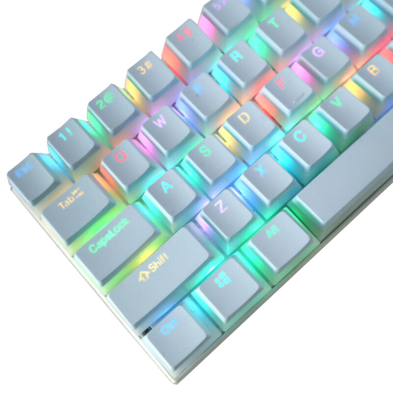 Universal White keyboard Double -layer translucent PBT keycap (104 key)