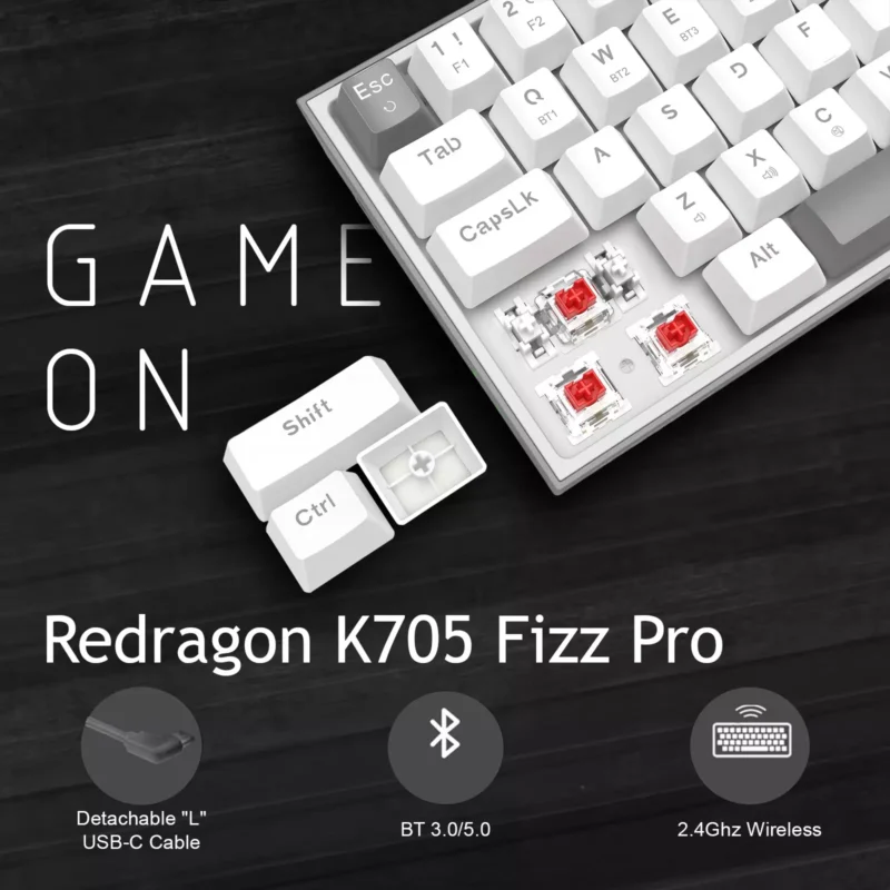 Redragon K705 LENA PRO 65% 3 Mode Wireless,Bluetooth & Wired - Image 3