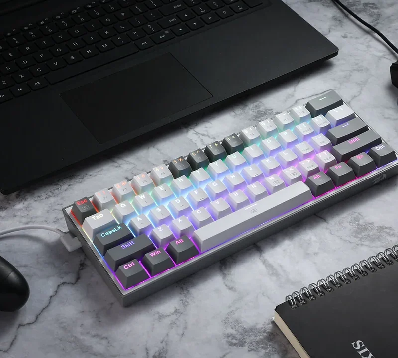 Redragon K617 FIZZ 60% Wired Rainbow Gaming Keyboard