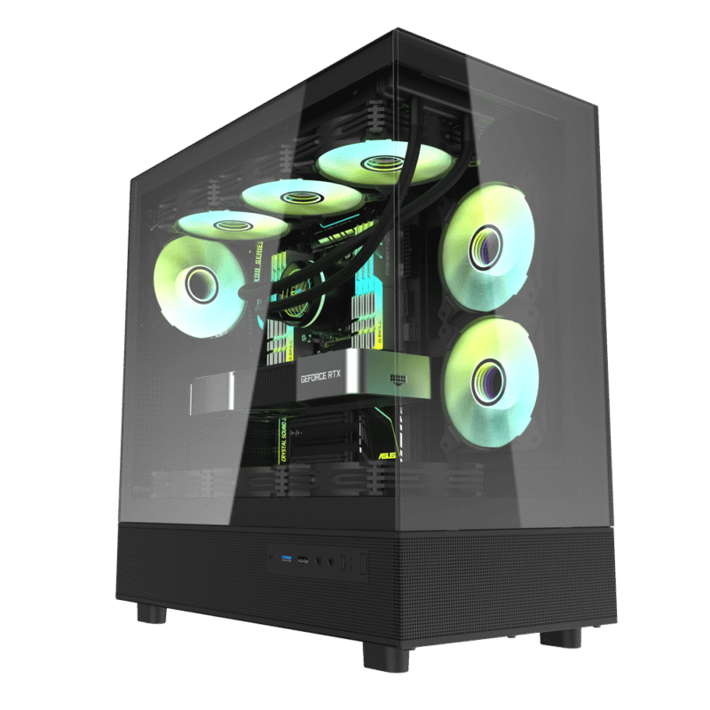 DARKFLASH DPX90 ATX PC Case 3-Fan Black & White
