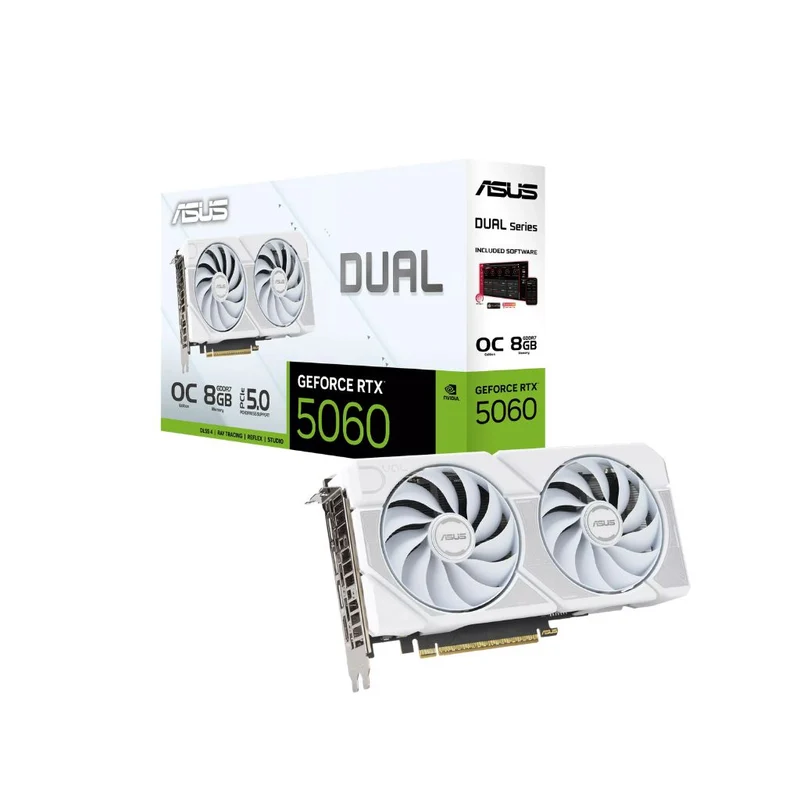 ASUS Dual GeForce RTX™ 5060 8GB GDDR7 OC White Edition