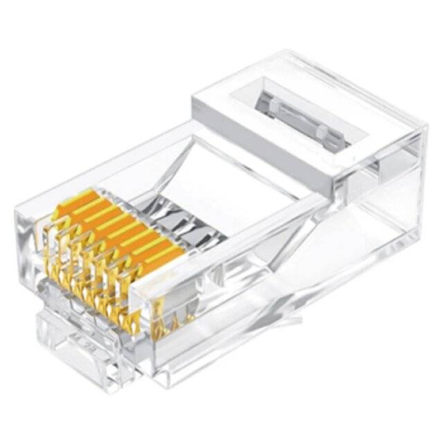VegGieg V‑E011 CAT6E UTP Pass‑Through Modular Plug