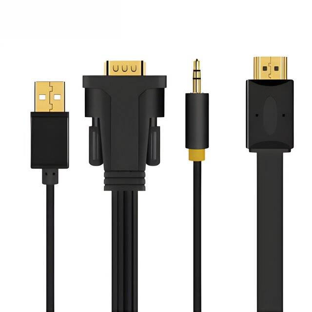 VegGieg V-Z202 VGA To HDTV Cable With Audio And USB Power Supply
