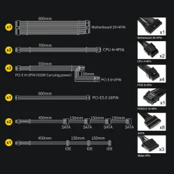 Segotep 750W Gold Full Modular PCIe 5.0 white & Black - Image 3