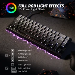 ATTACK SHARK X68 HE Rapid Trigger Keyboard Magnetic Switch MOONLIGHT NIGHT