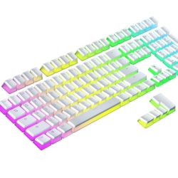 Universal White keyboard Double -layer translucent PBT keycap (104 key) - Image 2