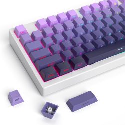 PBT Gradient Purple Keycaps Side Printed Shine (98 Key)