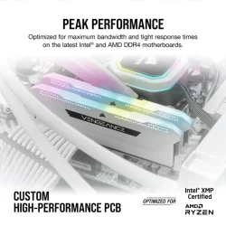 Corsair VENGEANCE RGB PRO SL 16GB (2x8GB) DDR4 3200MHz C16 White - Image 3