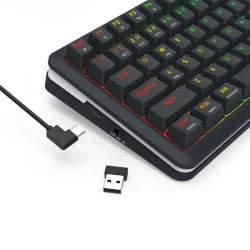 Redragon K708RGB-PRO FLEKACT LCD screen GASKET mounted 3 modes connection mechanical keyboard - Image 4